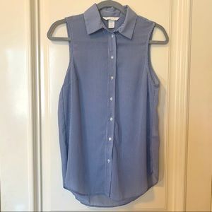 H&M sleeveless, airy chiffon blouse